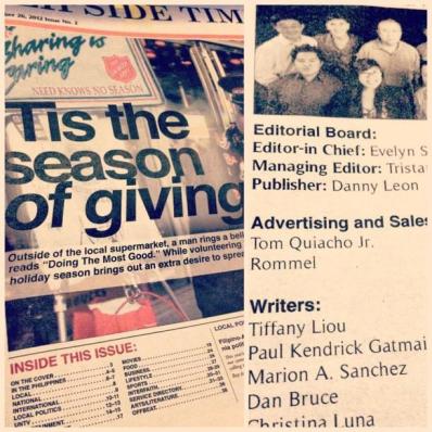 'Tis the Season of Giving (Flipside Times, November 2012)